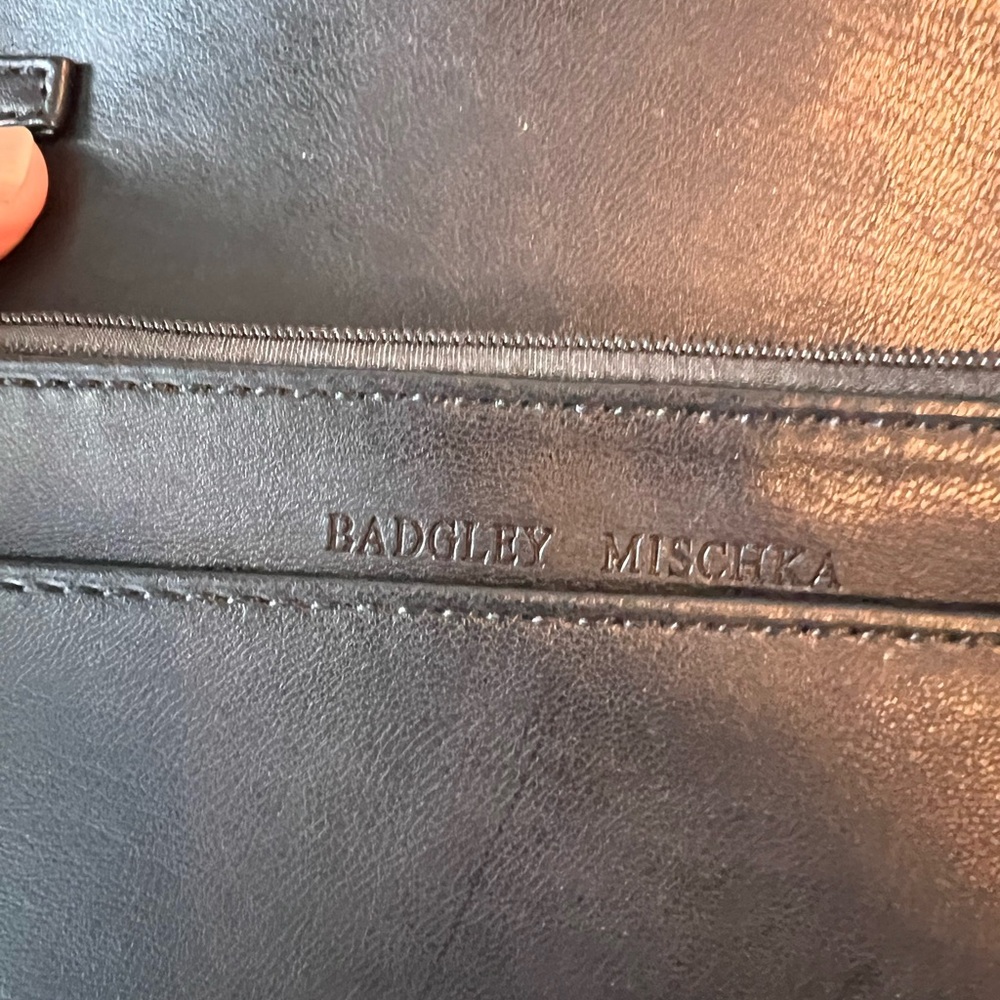 Badgley Mischka black Leather crossbody bag - Picture 7 of 13